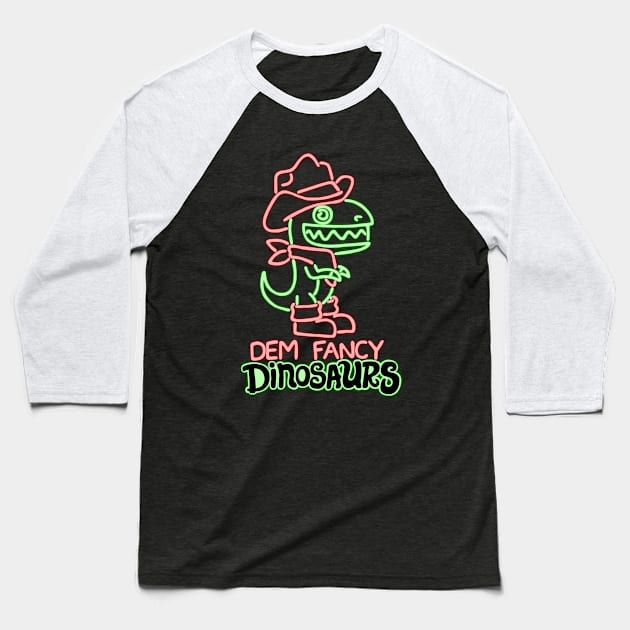 Big City Dinosaur Baseball T-Shirt by Dem Fancy Dinosaurs